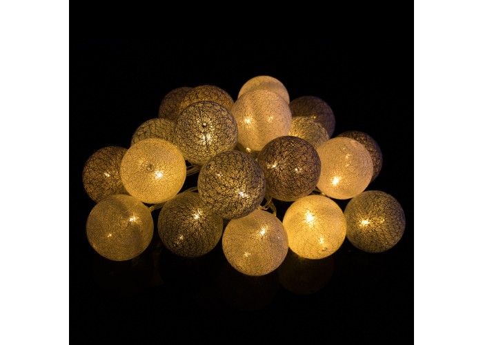 Гірлянда на батарейках Springos Cotton Balls 4 м 20 LED CL0039 Warm White
