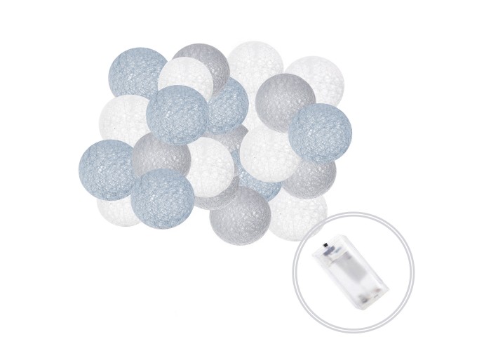 Гірлянда на батарейках Springos Cotton Balls 4 м 20 LED CL0039 Warm White