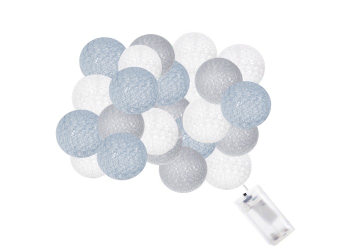 Гірлянда на батарейках Springos Cotton Balls 4 м 20 LED CL0039 Warm White
