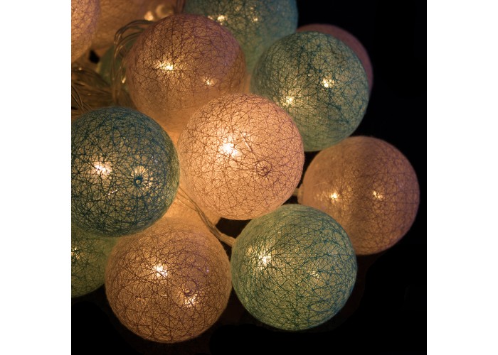 Гірлянда на батарейках Springos Cotton Balls 6 м 30 LED CL0059 Warm White