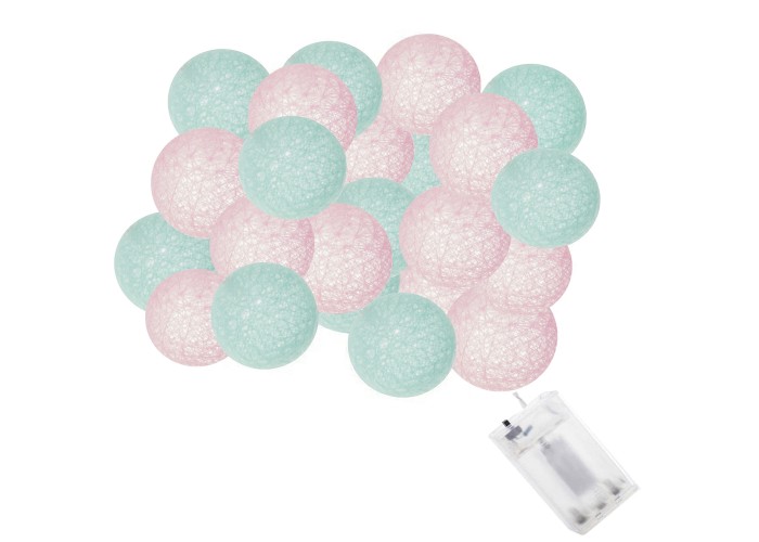 Гірлянда на батарейках Springos Cotton Balls 6 м 30 LED CL0059 Warm White