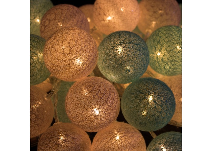 Гірлянда на батарейках Springos Cotton Balls 6 м 30 LED CL0059 Warm White