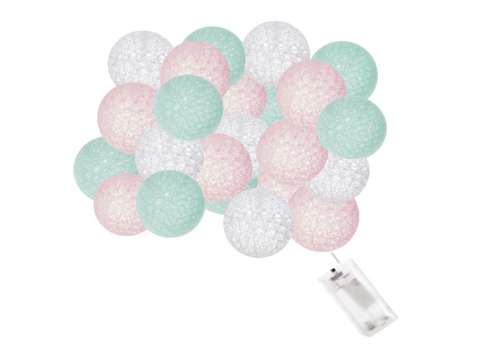 Гірлянда на батарейках Springos Cotton Balls 4 м 20 LED CL0040 Warm White