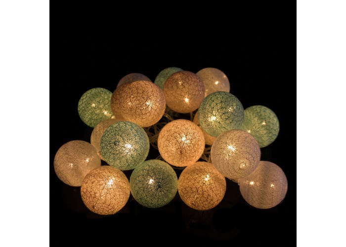 Гірлянда на батарейках Springos Cotton Balls 4 м 20 LED CL0040 Warm White