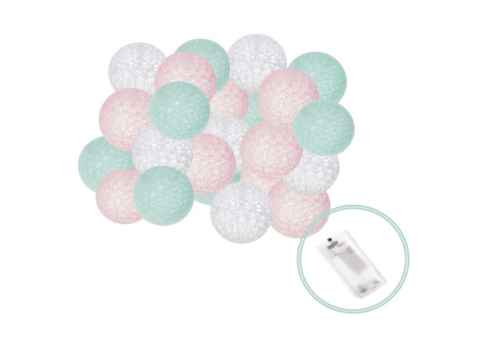 Гірлянда на батарейках Springos Cotton Balls 4 м 20 LED CL0040 Warm White