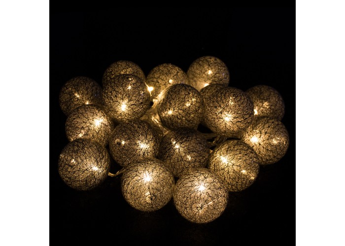 Гірлянда на батарейках Springos Cotton Balls 6 м 30 LED CL0060 Warm White