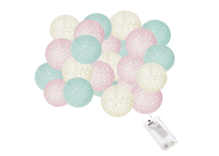 Гірлянда на батарейках Springos Cotton Balls 4 м 20 LED CL0041 Warm White
