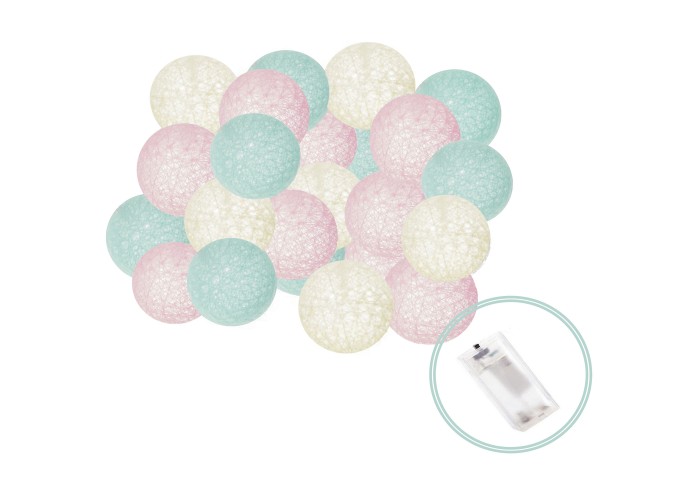 Гірлянда на батарейках Springos Cotton Balls 4 м 20 LED CL0041 Warm White