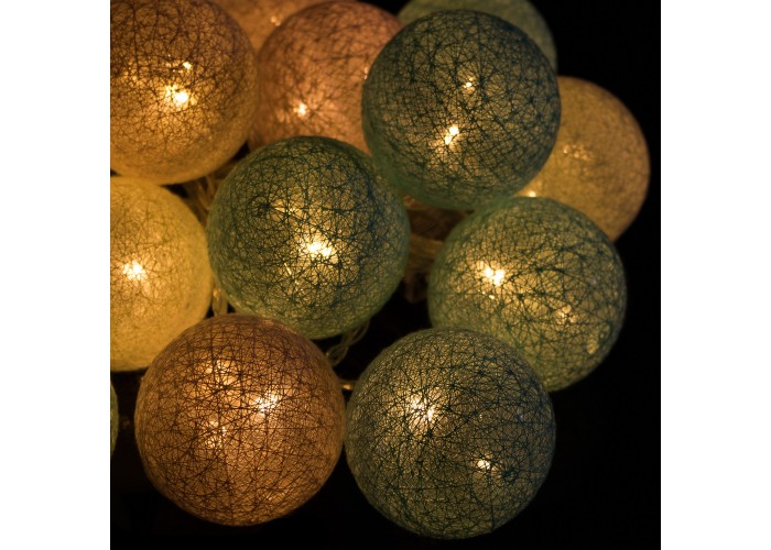 Гірлянда на батарейках Springos Cotton Balls 4 м 20 LED CL0041 Warm White