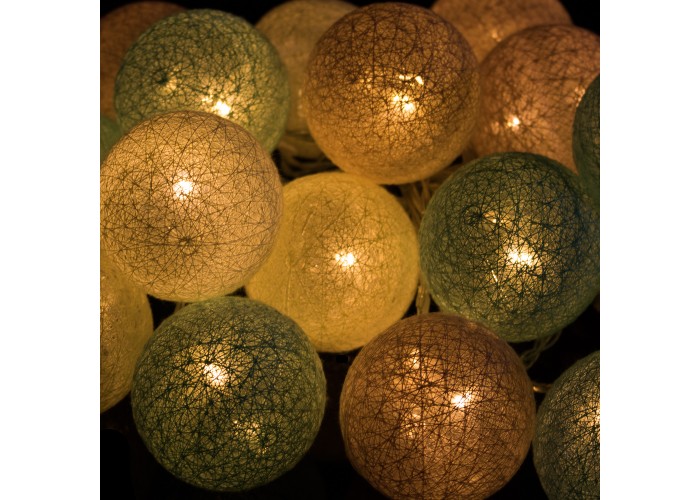 Гірлянда на батарейках Springos Cotton Balls 4 м 20 LED CL0041 Warm White