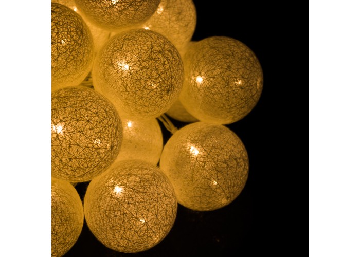 Гірлянда на батарейках Springos Cotton Balls 2 м 10 LED CL0032 Warm White