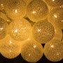 Гірлянда на батарейках Springos Cotton Balls 2 м 10 LED CL0032 Warm White