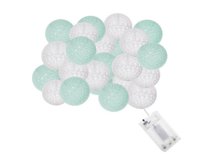 Гірлянда на батарейках Springos Cotton Balls 6 м 30 LED CL0052 Warm White