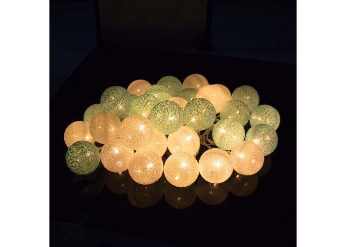 Гірлянда на батарейках Springos Cotton Balls 6 м 30 LED CL0052 Warm White