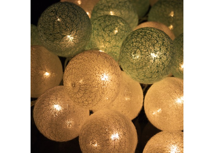 Гірлянда на батарейках Springos Cotton Balls 6 м 30 LED CL0052 Warm White