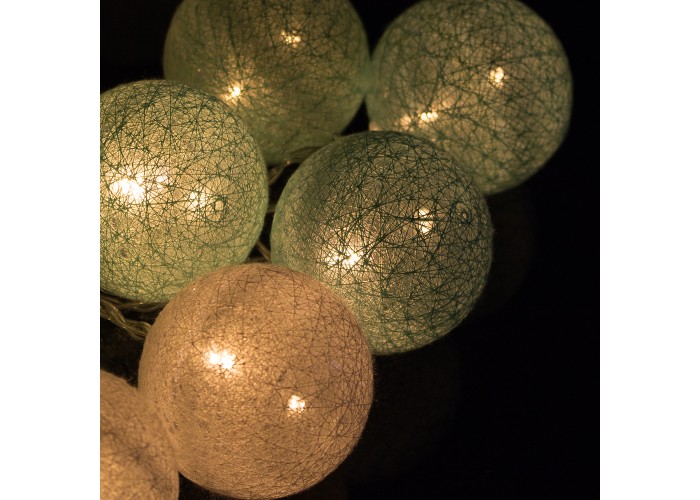 Гірлянда на батарейках Springos Cotton Balls 6 м 30 LED CL0052 Warm White