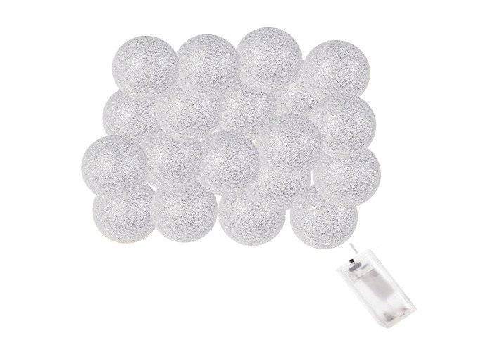 Гірлянда на батарейках Springos Cotton Balls 4 м 20 LED CL0043 Warm White