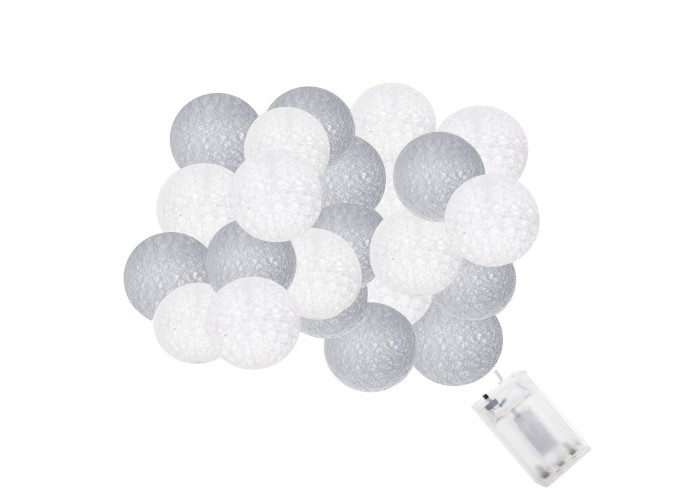 Гірлянда на батарейках Springos Cotton Balls 6 м 30 LED CL0053 Warm White