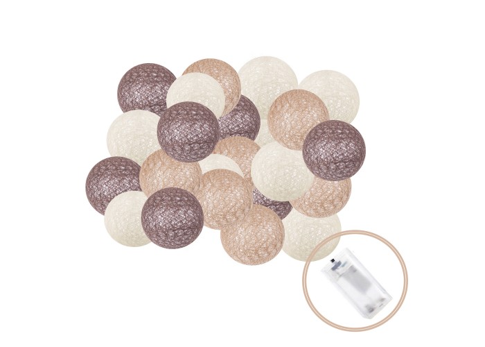 Гірлянда на батарейках Springos Cotton Balls 4 м 20 LED CL0044 Warm White
