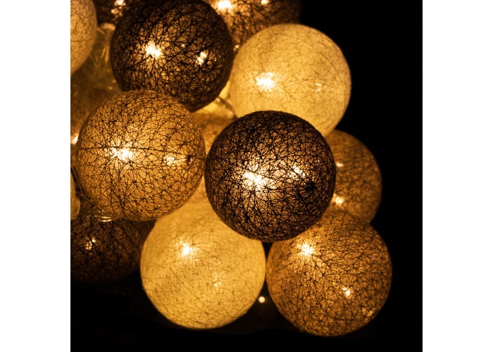 Гірлянда на батарейках Springos Cotton Balls 4 м 20 LED CL0044 Warm White