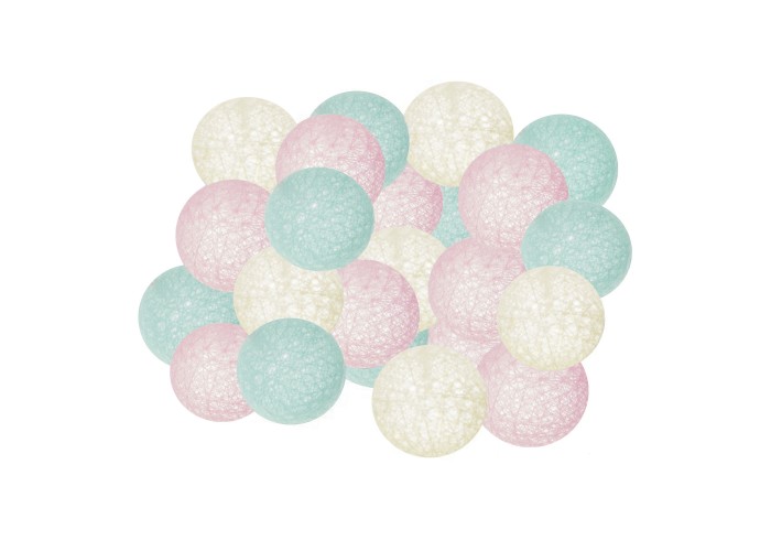 Гірлянда на батарейках Springos Cotton Balls 6 м 30 LED CL0054 Warm White