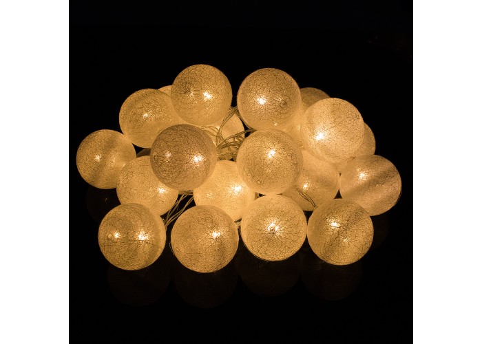 Гірлянда на батарейках Springos Cotton Balls 4 м 20 LED CL0036 Warm White