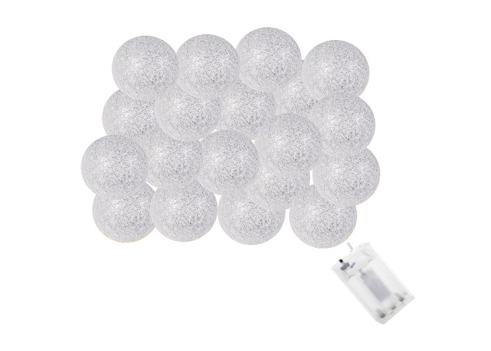 Гірлянда на батарейках Springos Cotton Balls 6 м 30 LED CL0056 Warm White