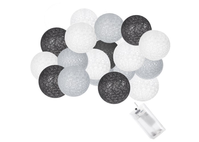 Гірлянда на батарейках Springos Cotton Balls 2 м 10 LED CL0123 Warm White