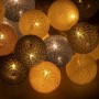 Гірлянда на батарейках Springos Cotton Balls 2 м 10 LED CL0123 Warm White