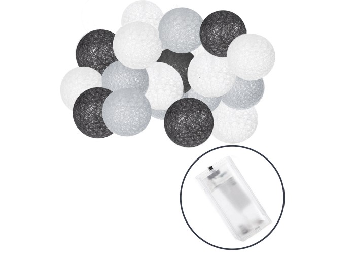 Гірлянда на батарейках Springos Cotton Balls 2 м 10 LED CL0123 Warm White