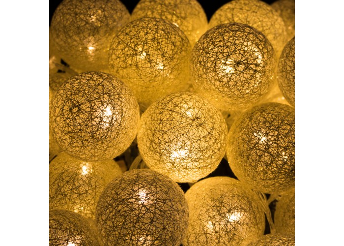 Гірлянда на батарейках Springos Cotton Balls 4 м 20 LED CL0037 Warm White