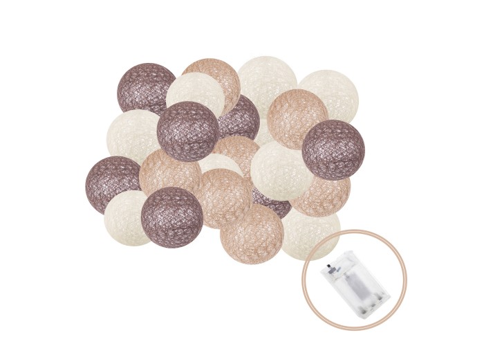 Гірлянда на батарейках Springos Cotton Balls 6 м 30 LED CL0057 Warm White