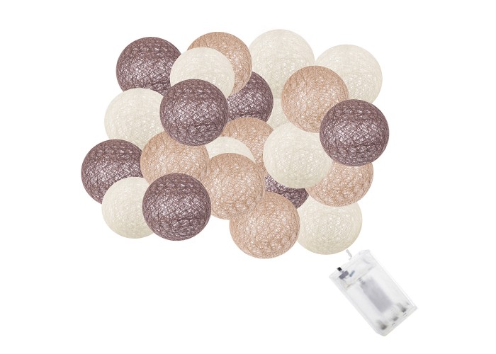 Гірлянда на батарейках Springos Cotton Balls 6 м 30 LED CL0057 Warm White