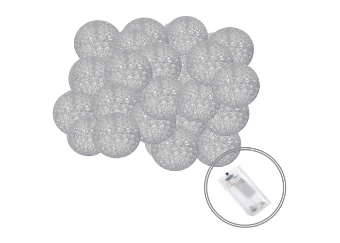 Гірлянда на батарейках Springos Cotton Balls 4 м 20 LED CL0038 Warm White