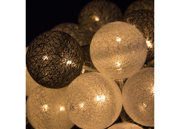 Гірлянда на батарейках Springos Cotton Balls 6 м 30 LED CL0058 Warm White