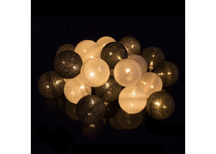 Гірлянда на батарейках Springos Cotton Balls 6 м 30 LED CL0058 Warm White