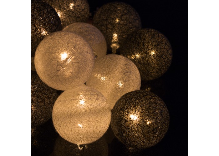 Гірлянда на батарейках Springos Cotton Balls 6 м 30 LED CL0058 Warm White