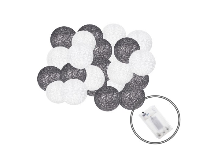 Гірлянда на батарейках Springos Cotton Balls 6 м 30 LED CL0058 Warm White