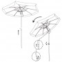 Пляжна парасоля Springos 180 см з регульованою висотою та нахилом BU0021