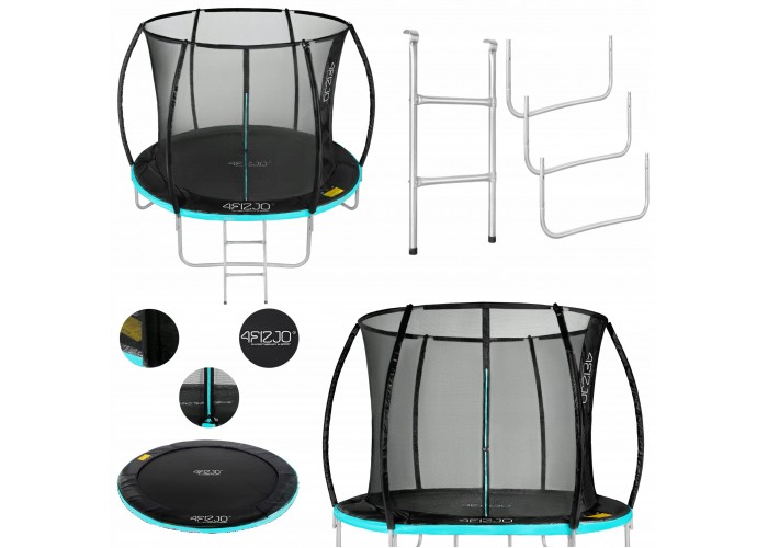 Батут із внутрішньою сіткою 4FIZJO Pro 8FT 252 см 4FJ0309 Black/Blue