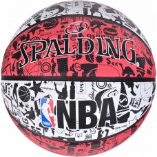 М'яч баскетбольний Spalding NBA Graffiti Outdoor White/Red Size 7