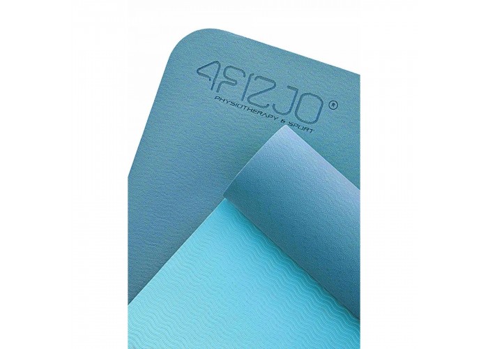 Килимок (мат) спортивний 4FIZJO TPE 180 x 60 x 0.6 см для йоги та фітнесу 4FJ0373 Blue/Sky Blue
