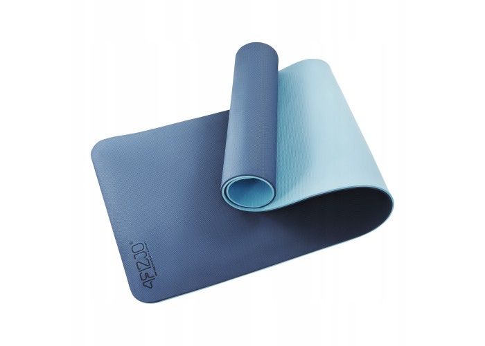 Килимок (мат) спортивний 4FIZJO TPE 180 x 60 x 1 см для йоги та фітнесу 4FJ0389 Blue/Sky Blue