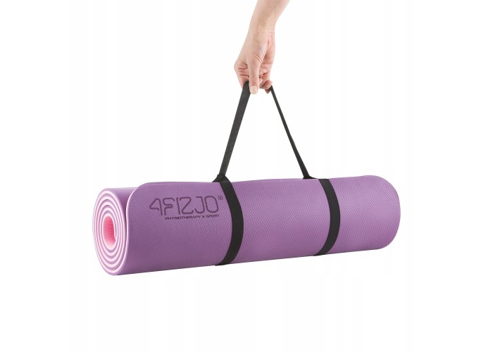 Килимок (мат) спортивний 4FIZJO TPE 180 x 60 x 1 см для йоги та фітнесу 4FJ0390 Violet/Pink