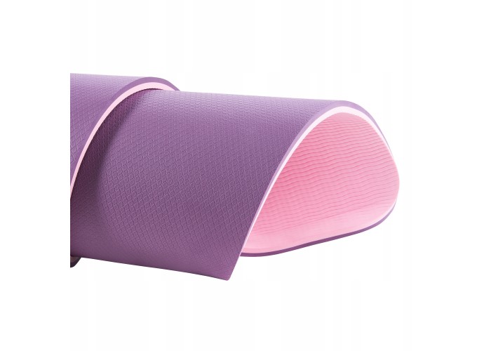 Килимок (мат) спортивний 4FIZJO TPE 180 x 60 x 1 см для йоги та фітнесу 4FJ0390 Violet/Pink