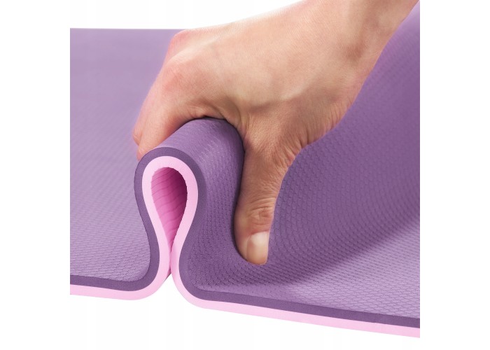 Килимок (мат) спортивний 4FIZJO TPE 180 x 60 x 1 см для йоги та фітнесу 4FJ0390 Violet/Pink