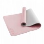 Килимок (мат) спортивний 4FIZJO TPE 180 x 60 x 0.6 см для йоги та фітнесу 4FJ0375 Pink/Grey