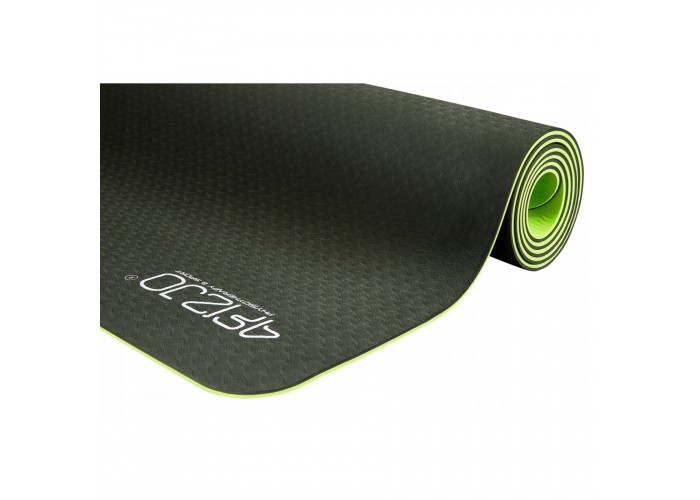 Коврик (мат) для йоги та фітнесу 4FIZJO TPE 6 мм 4FJ0032 Black/Green
