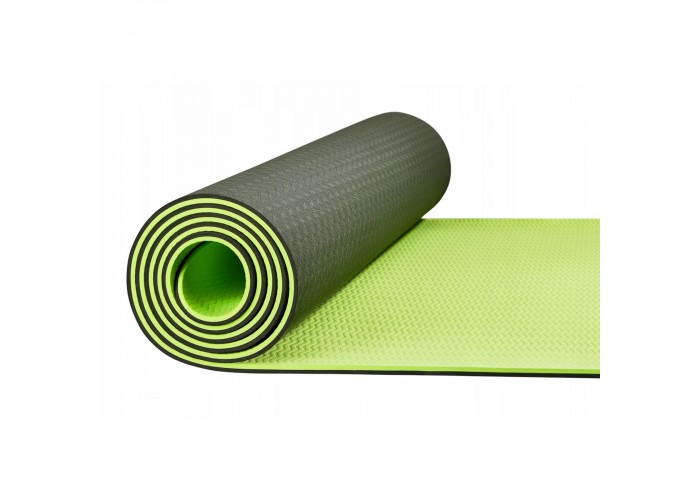 Коврик (мат) для йоги та фітнесу 4FIZJO TPE 6 мм 4FJ0032 Black/Green
