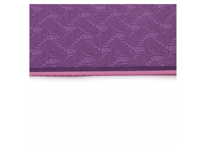 Коврик (мат) для йоги та фітнесу Sportcraft TPE 6 мм ES0074 Plum/Pink